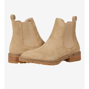Steve Madden Leopold Chelsea Tan Suede Boots Size 5.5 Neutral Earthy Minimalist